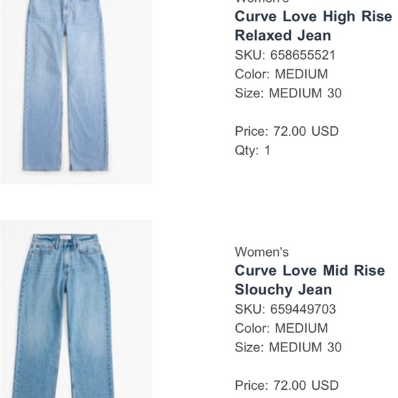 Abercrombie & Fitch Mid Rise “The Slouchy Jeans” - Picture 7 of 7